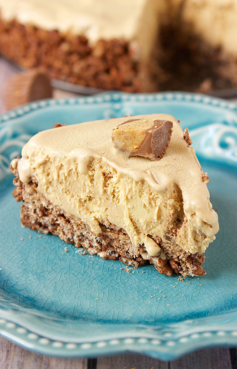 Peanut Butter Ice Cream Pie with Shortbread Crust